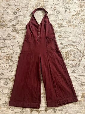 Free People Halter Wide-Leg Jumpsuit
